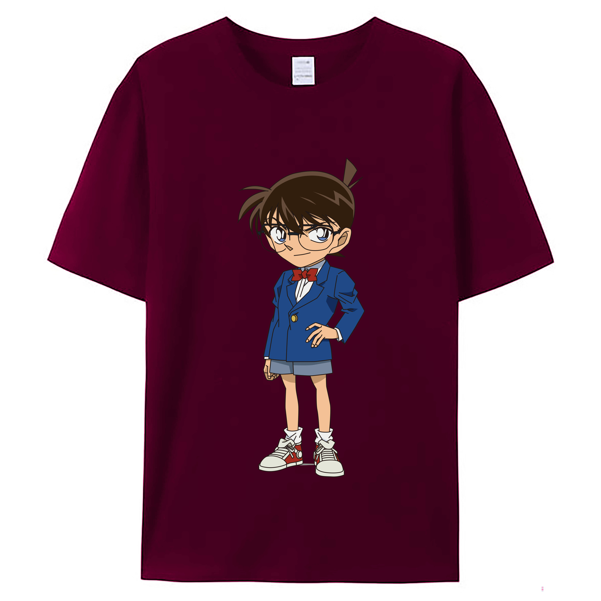 （画像用） 名探偵コナン 江戸川 コナン Detective Conan Conan Edogawa レディースカジュアルプリントTシャツ（綿100％）